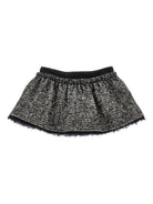 Gonna per bambina Monnalisa nero con orlo sfrangiato - Rubino Kids