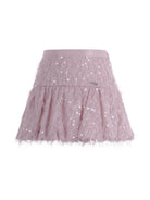 Gonna per bambina Monnalisa rosa con paillettes - Rubino Kids