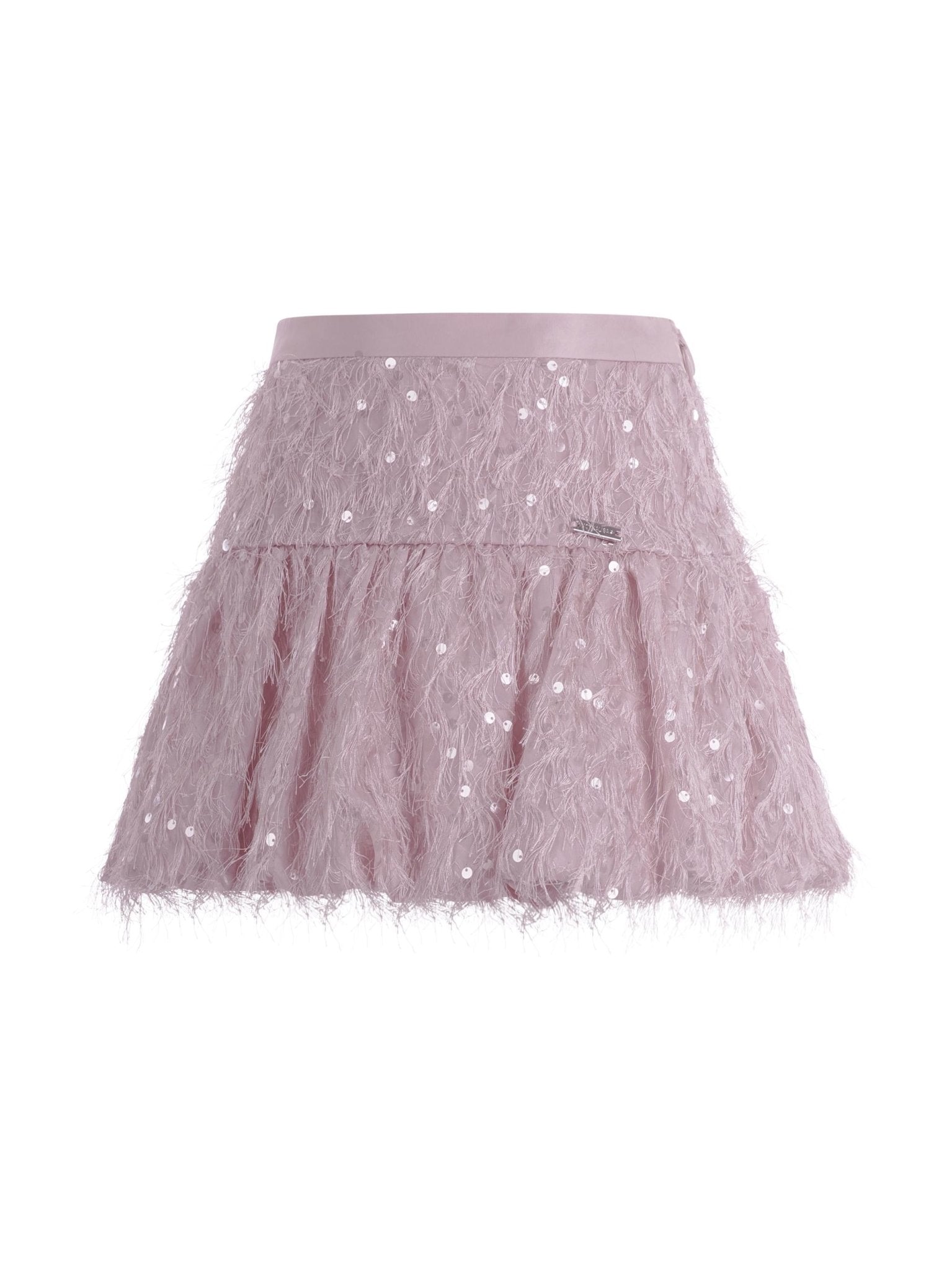 Gonna per bambina Monnalisa rosa con paillettes - Rubino Kids
