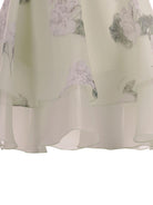 Gonna per bambina Monnalisa verde con stampa a fiori all - over - Rubino Kids