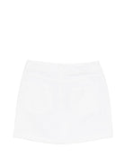 Gonna per bambina Moschino Kids bianca con logo decorato<BR/> - Rubino Kids