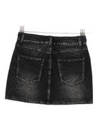 Gonna per bambina Moschino Kids denim con placca logo - Rubino Kids