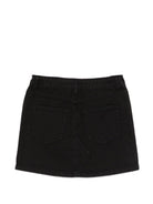 Gonna per bambina Moschino Kids nera con logo sul davanti - Rubino Kids