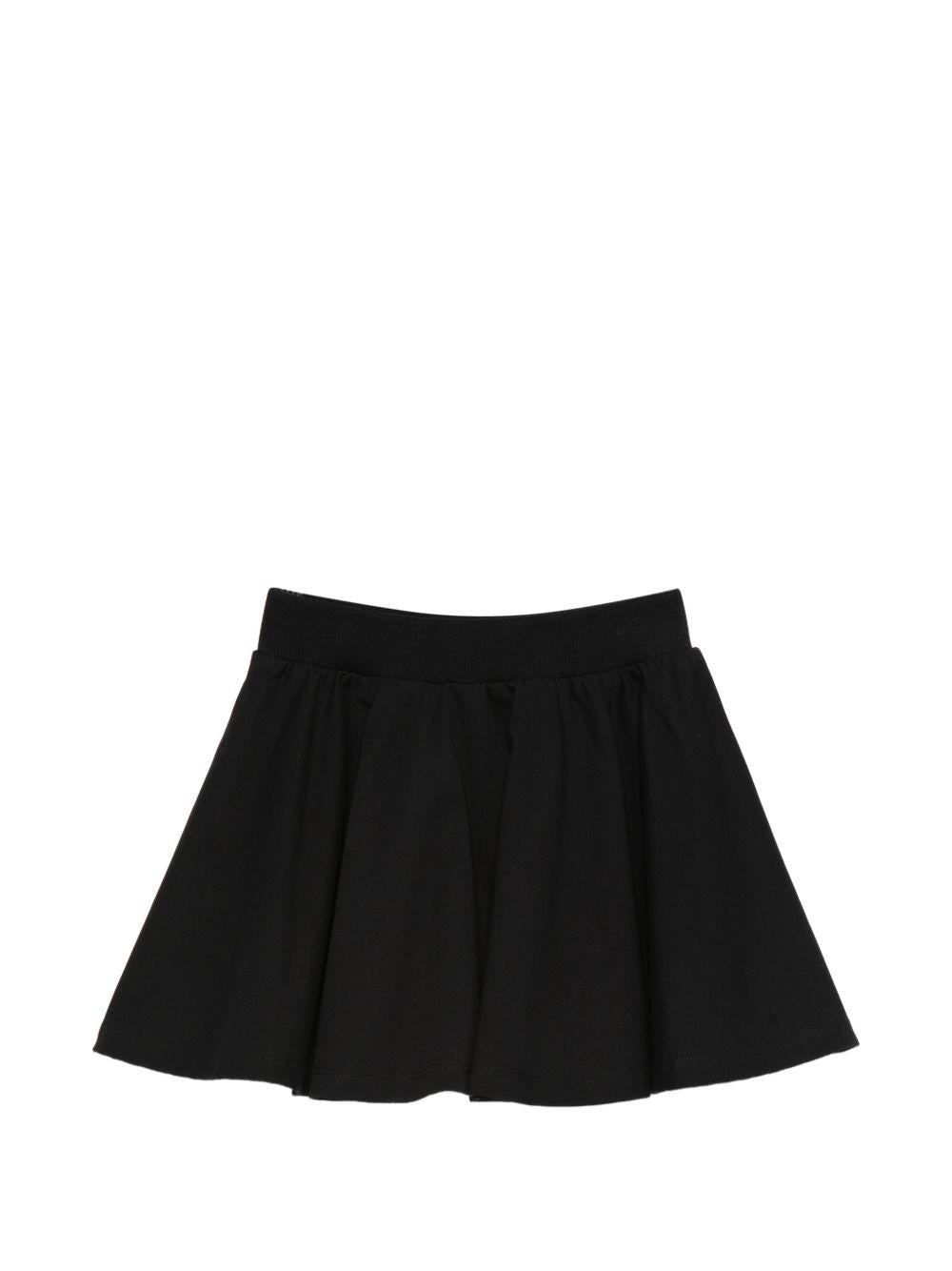 Gonna per bambina Moschino Kids nera con stampa Teddy Bear - Rubino Kids