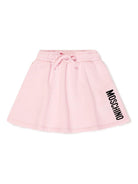 Gonna per bambina Moschino Kids rosa con vita elasticizzata - Rubino Kids