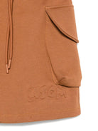 Gonna per bambina MSGM Kids marrone con logo ricamato - Rubino Kids