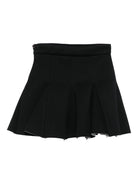 Gonna per bambina MSGM Kids nera con toppa logo - Rubino Kids