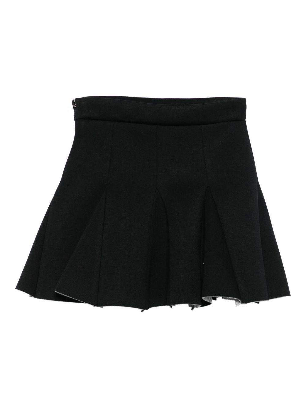Gonna per bambina MSGM Kids nera con toppa logo - Rubino Kids