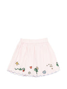 Gonna per bambina Stella McCartney Kids rosa con orlo a smerlo - Rubino Kids