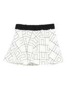 Gonna per neonata Elisabetta Franchi La Mia Bambina bianco con stampa monogramma - Rubino Kids