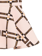 Gonna per neonata Elisabetta Franchi La Mia Bambina rosa con stampa geometrica - Rubino Kids