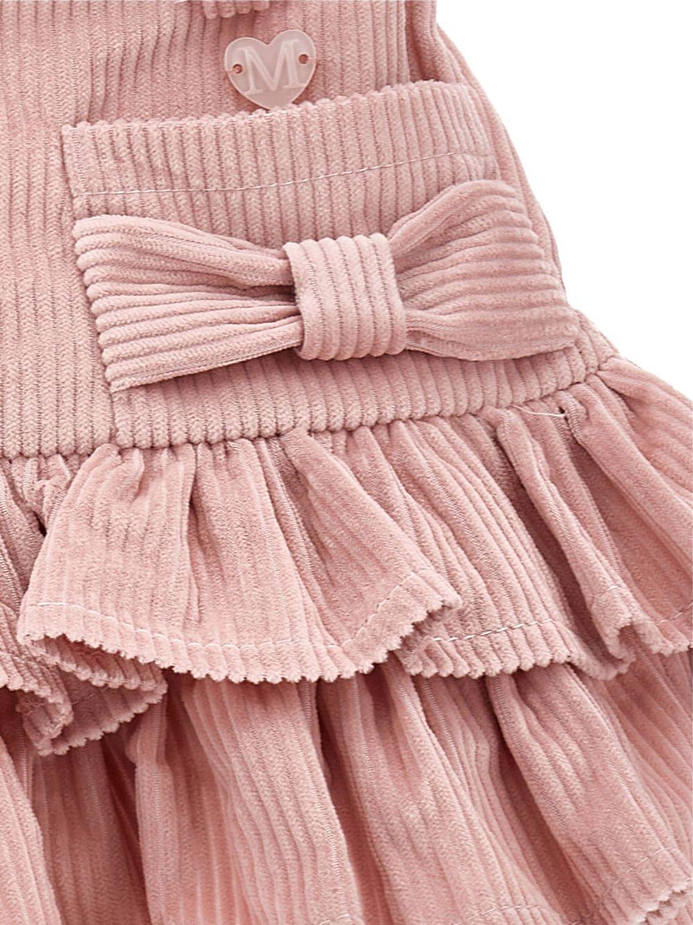 Gonna per neonata Monnalisa rosa con design con arricciature - Rubino Kids