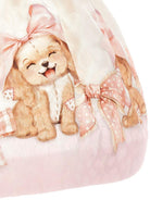 Gonna per neonata Monnalisa rosa con stampa grafica all - over - Rubino Kids