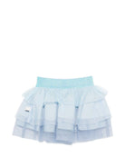 Gonna per neonata Stella McCartney Kids azzurra con design a strati - Rubino Kids