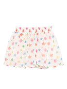 Gonna per neonata Stella McCartney Kids bianco a fiori con vita elasticizzata - Rubino Kids