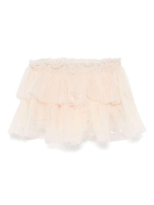 Donsje beige low tutu skirt for newborns with elastic waist