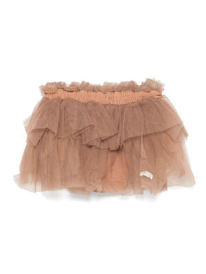 Donsje brown low tutu skirt for newborns with elastic waist