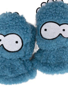 Guanti da neve per bambino Stella McCartney Kids blu con ricamo e teddy texture - Rubino Kids