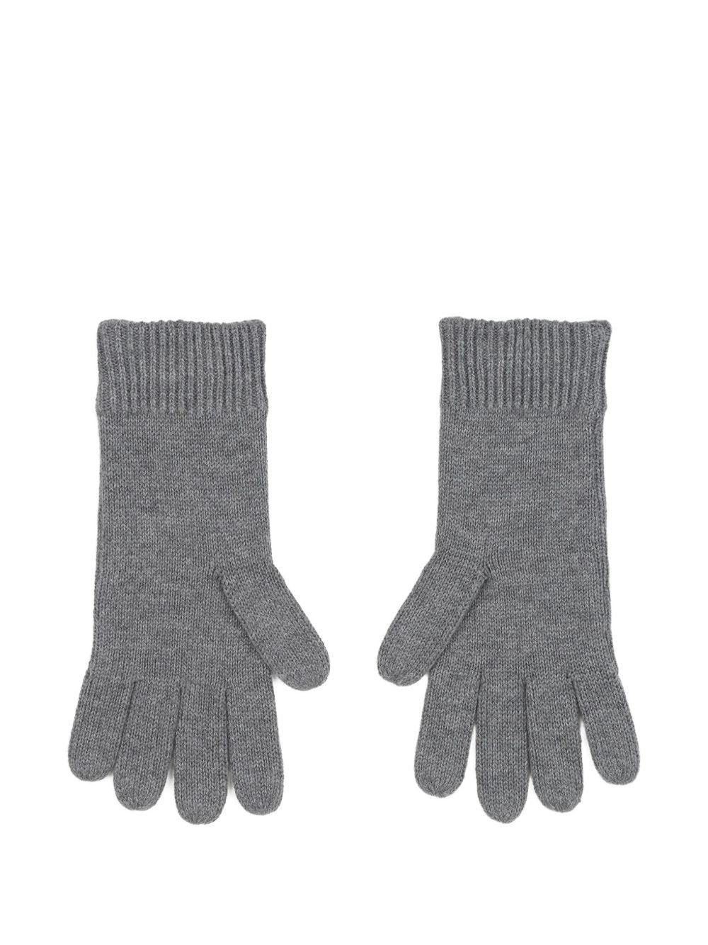 Guanti per bambina Chloé Kids grigi con logo ricamato - Rubino Kids