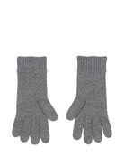 Guanti per bambina Chloé Kids grigi con logo ricamato - Rubino Kids