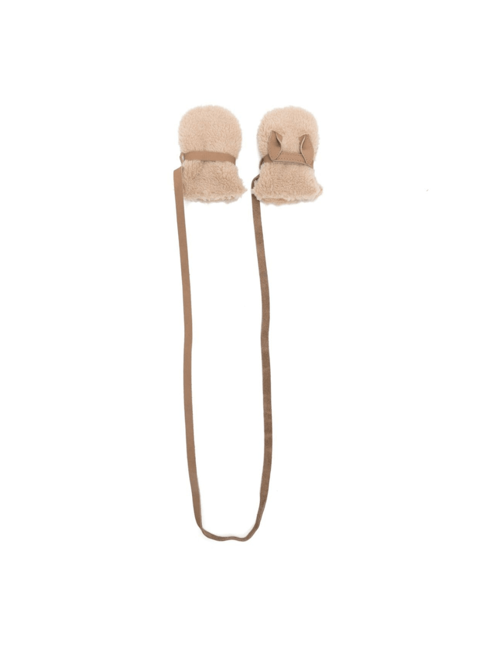 Guanti Richy Fluffy Bunny per neonata Donsje marrone con design in pelliccia - Rubino Kids