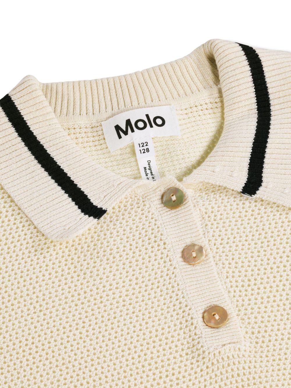Polo Gwinn per bambina Molo beige con decorazione a righe 2S26K205 8894 MOLO 