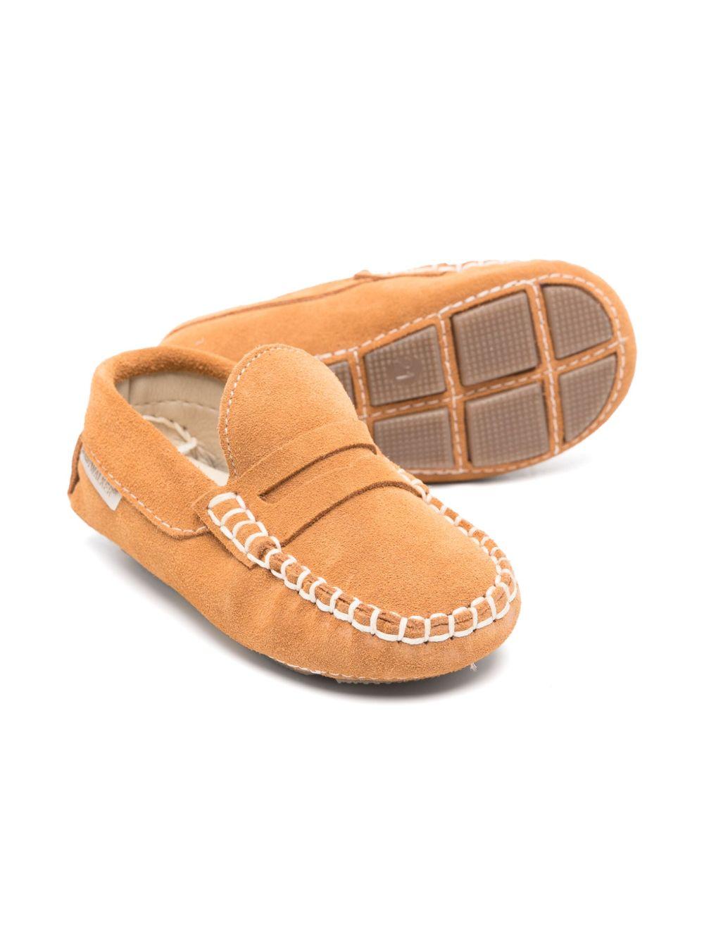 Mocassini in pelle scamosciata per bambino BabyWalker marrone con cuciture a contrasto PB4277 CAMEL BABYWALKER 