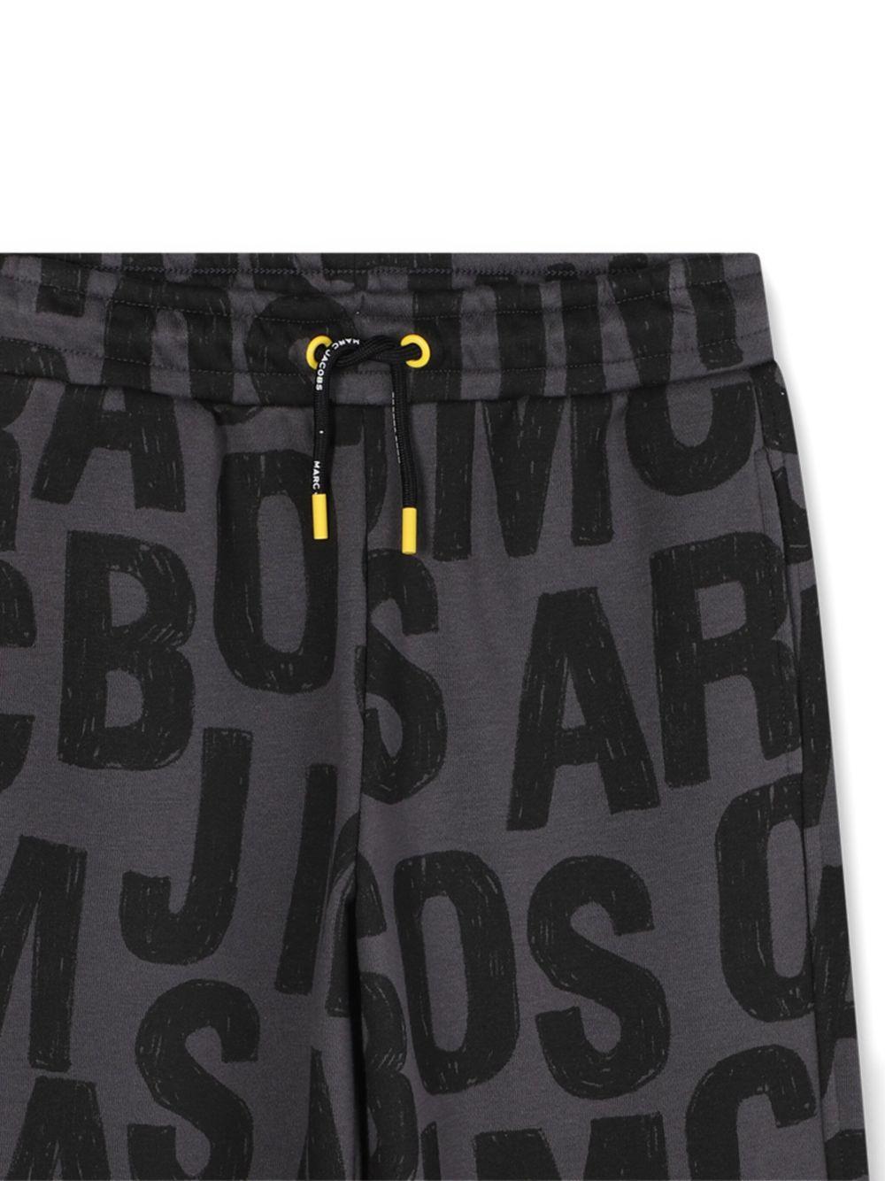 Pantaloni sportivi per bambino Marc Jacobs Kids grigi con Jumbled Logo W60647 075 THE MARC JACOBS KIDS 