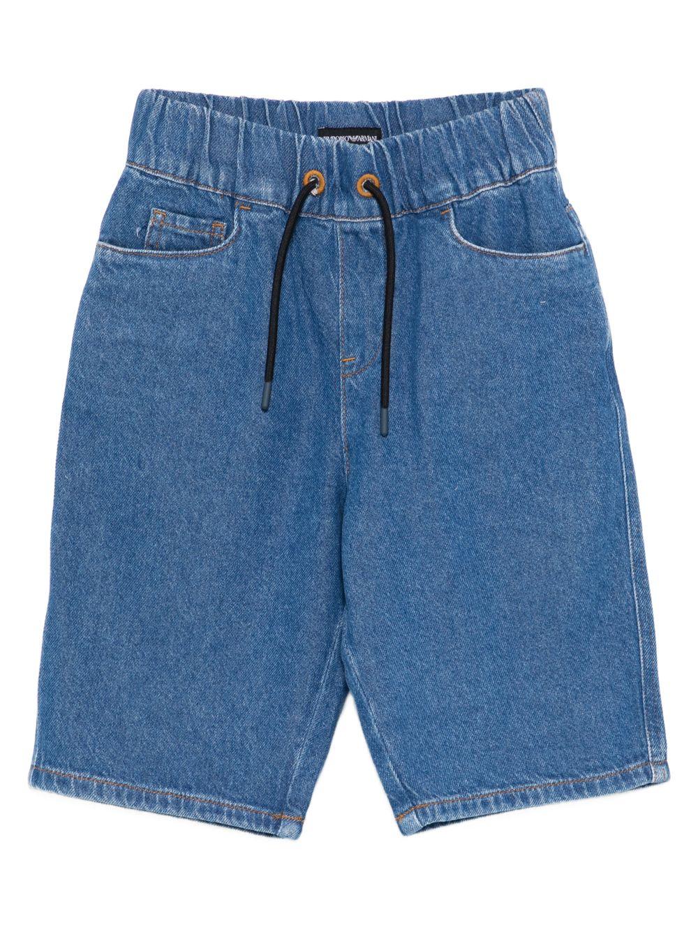 Shorts per bambino Emporio Armani Kids denim con chiusura con coulisse EB001264 AF21778 MB002 EMPORIO ARMANI KIDS 