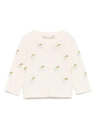 Cardigan Fayana per neonata Bonpoint beige con motivo con ricamo S05XCAK00009 104 BONPOINT 
