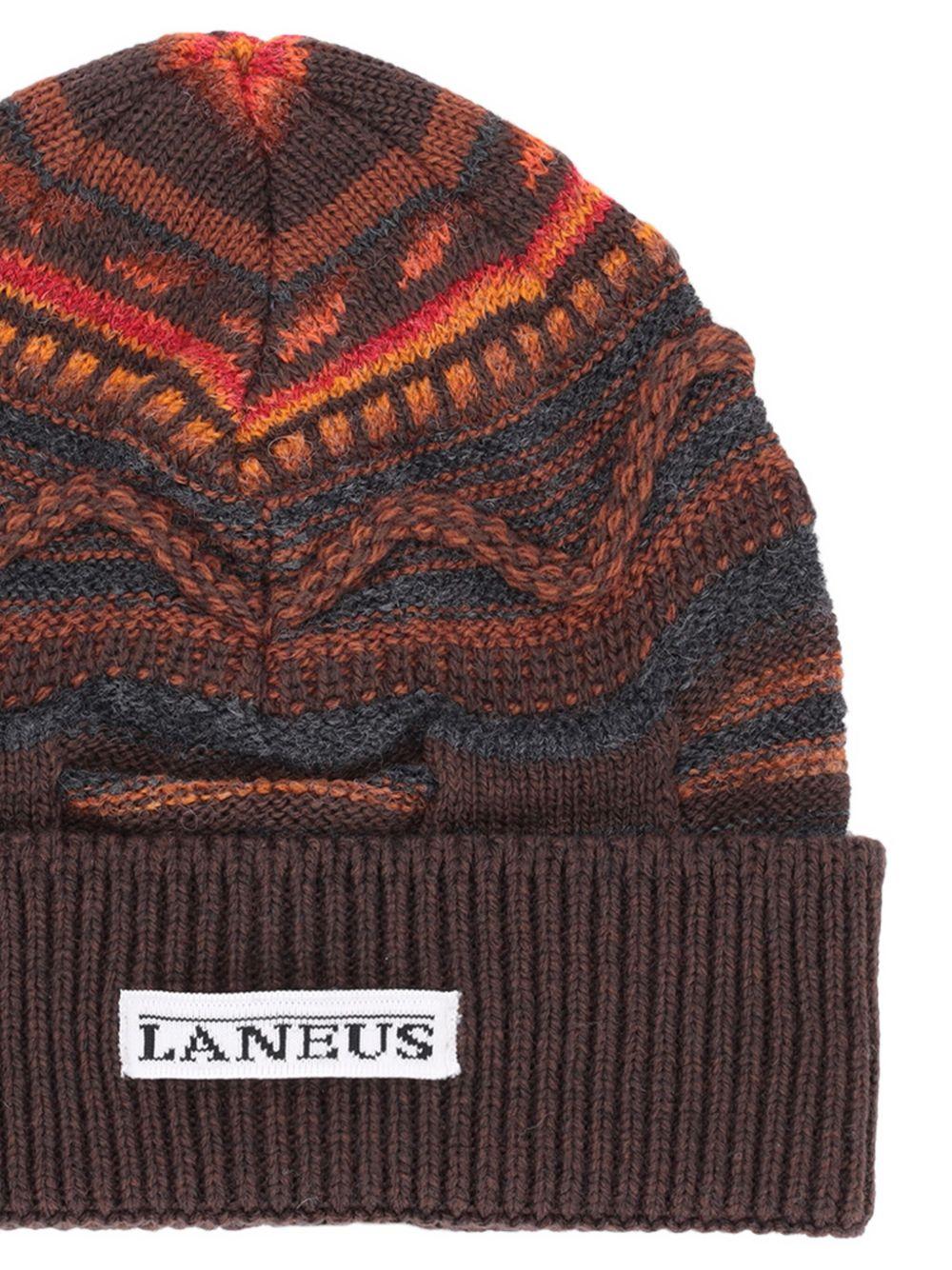 Berretto per bambino Laneus Kids marrone con fantasia F5LKJUHT059 920 LANEUS 