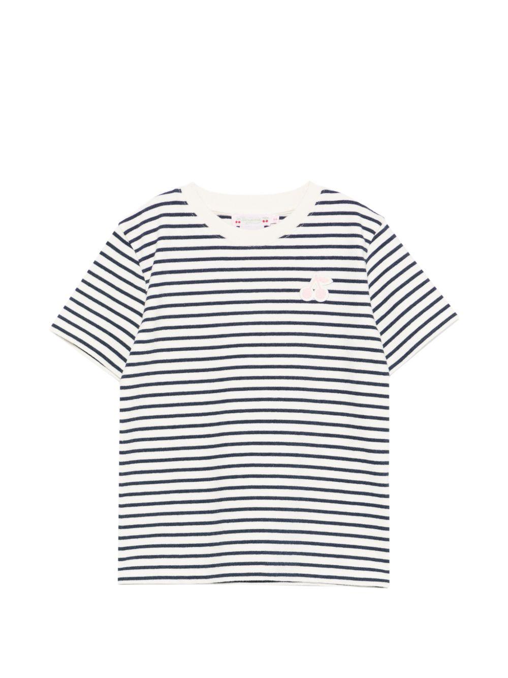 T-shirt Lilas per bambina Bonpoint multicolor con design a righe S06GTSK00005 274 BONPOINT 