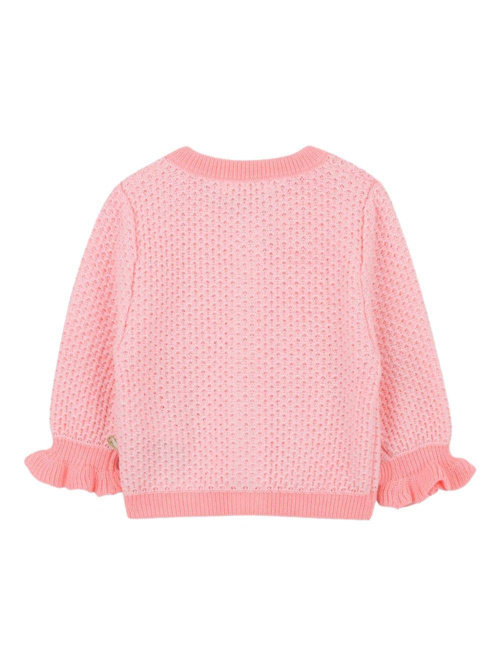 Cardigan per neonata Billieblush rosa con lavorazione in rilievo U21435 408 BILLIEBLUSH 