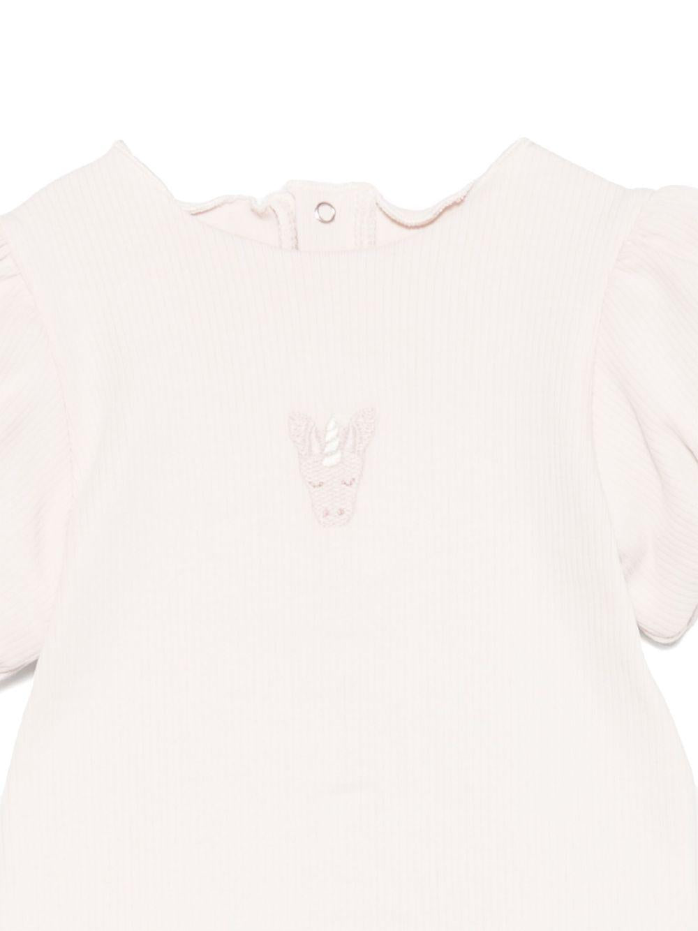Body per neonata Donsje Nowie beige con motivo con ricamo 3032704 00001 DONSJE 
