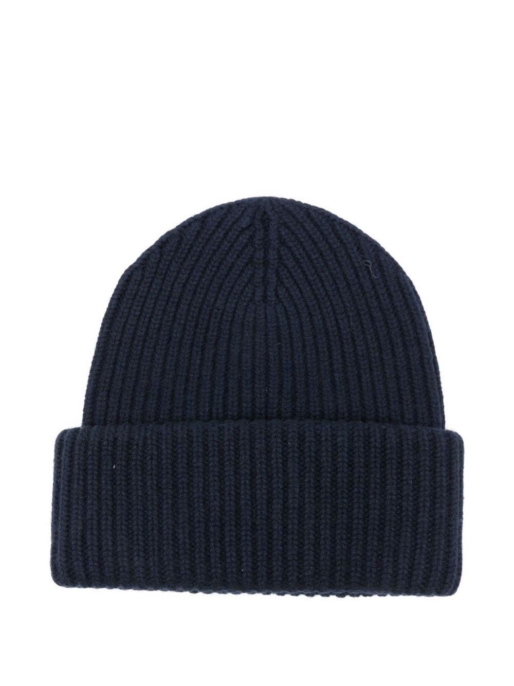 Berretto per bambino MC2 Saint Barth Kids blu con toppa con logo BRR0001 02307I MC2 ST. BARTH KIDS 