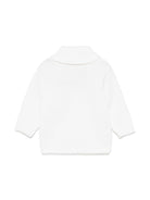 Cardigan in cashmere per neonato La Stupenderia bianco con chiusura frontale con bottoni revers WCCR23 800 LA STUPENDERIA 