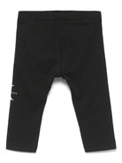 Leggings con monogramma per neonata Calvin Klein Kids nero con stampa sulla gamba IN0IN00081 BEH CALVIN KLEIN KIDS 