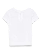 T-shirt per neonata Monnalisa bianco in jersey con stampa bouquet 39E612 5002 0099 MONNALISA 