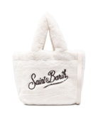 Borsa Colette per bambina MC2 Saint Barth Kids bianco con logo ricamato a contrasto COL0033 00301I MC2 ST. BARTH KIDS 