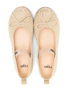 Ballerine per bambina Fendi Kids beige con motivo FF JFR376 AOTC F1R7I FENDI KIDS 