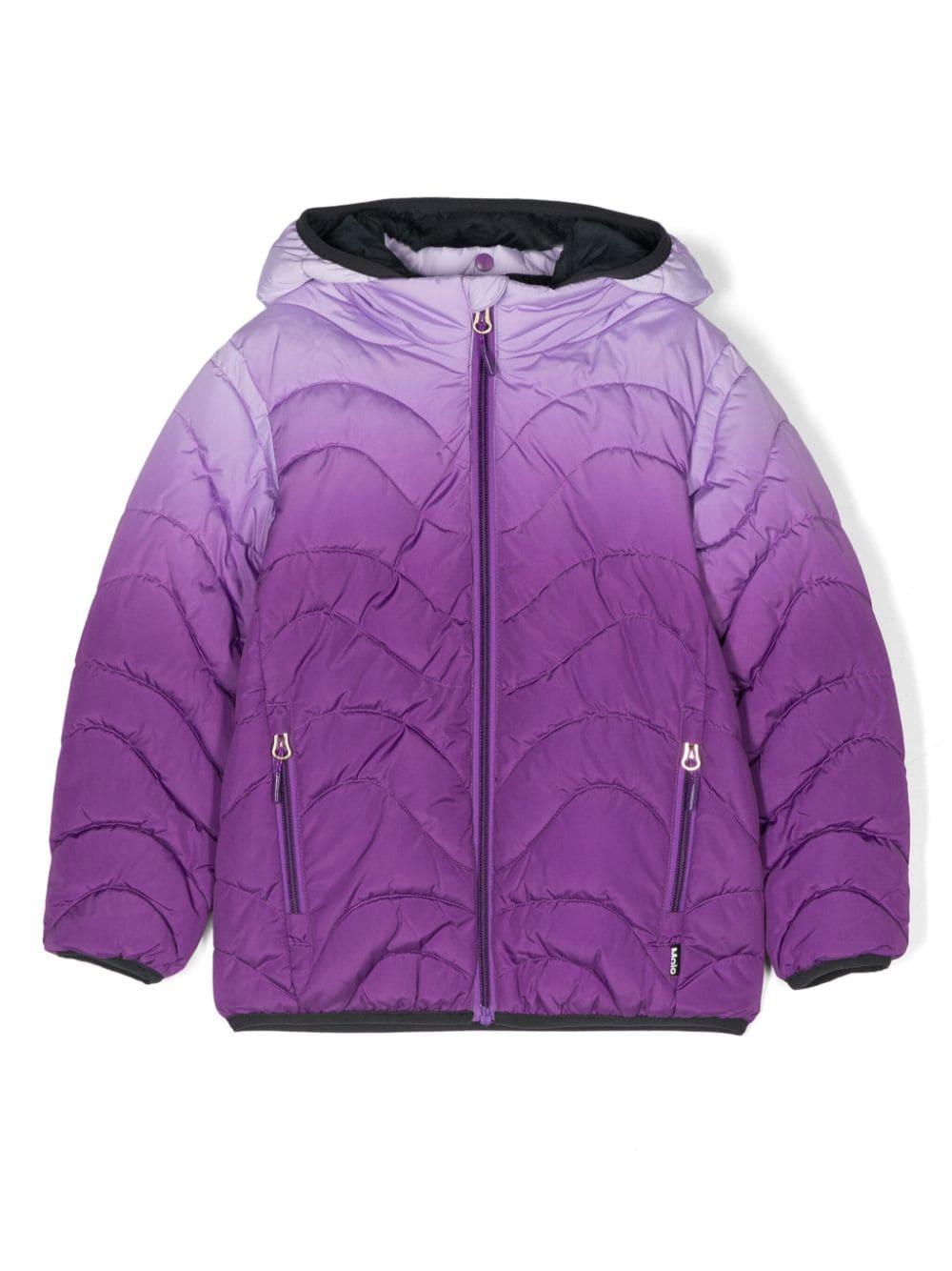 Giubbino con effetto sfumato per bambina Molo viola con maniche lunghe 5W24M302 8967 MOLO 
