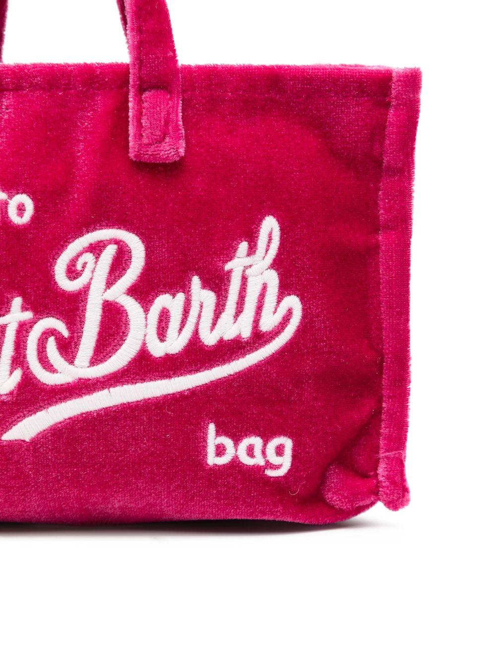 Phone Bag per bambina MC2 Saint Barth Kids fucsia con logo a contrasto ricamato PHONE008 01649I MC2 ST. BARTH KIDS 