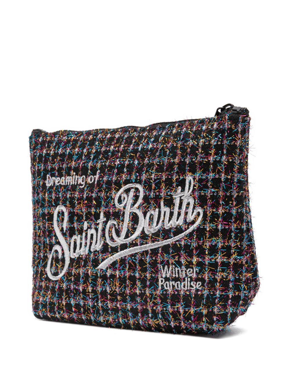Pochette Aline per bambina MC2 Saint Barth Kids nera con logo ricamato ALI0027 01374I MC2 ST. BARTH KIDS 