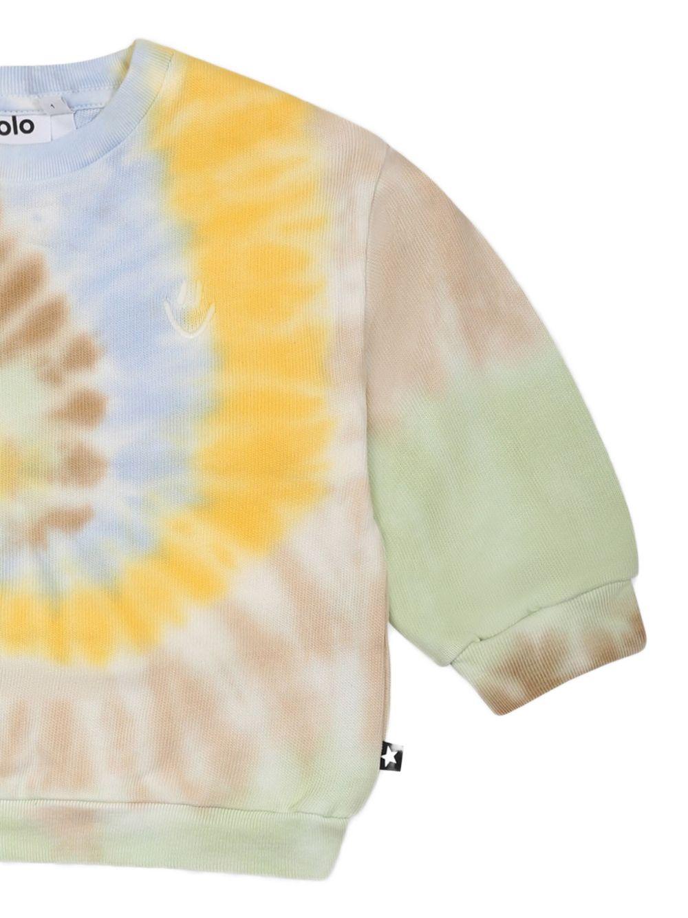Felpa con fantasia tie-dye per neonata Molo multicolor con scollo rotondo 6S25J204 9309 MOLO 