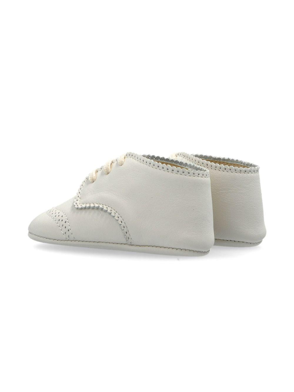 Scarpe primi passi per neonato Bonpoint bianco con lacci S05PSOL00001 003 BONPOINT 