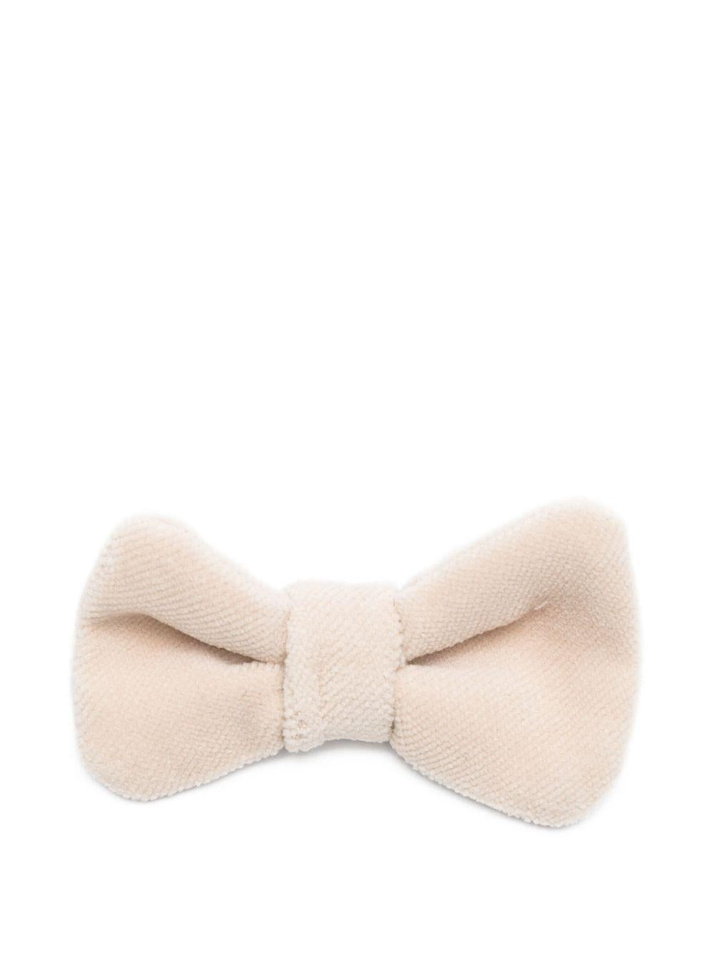 Papillon per neonato La Stupenderia beige in velluto 1CCPP21 V23 LA STUPENDERIA 