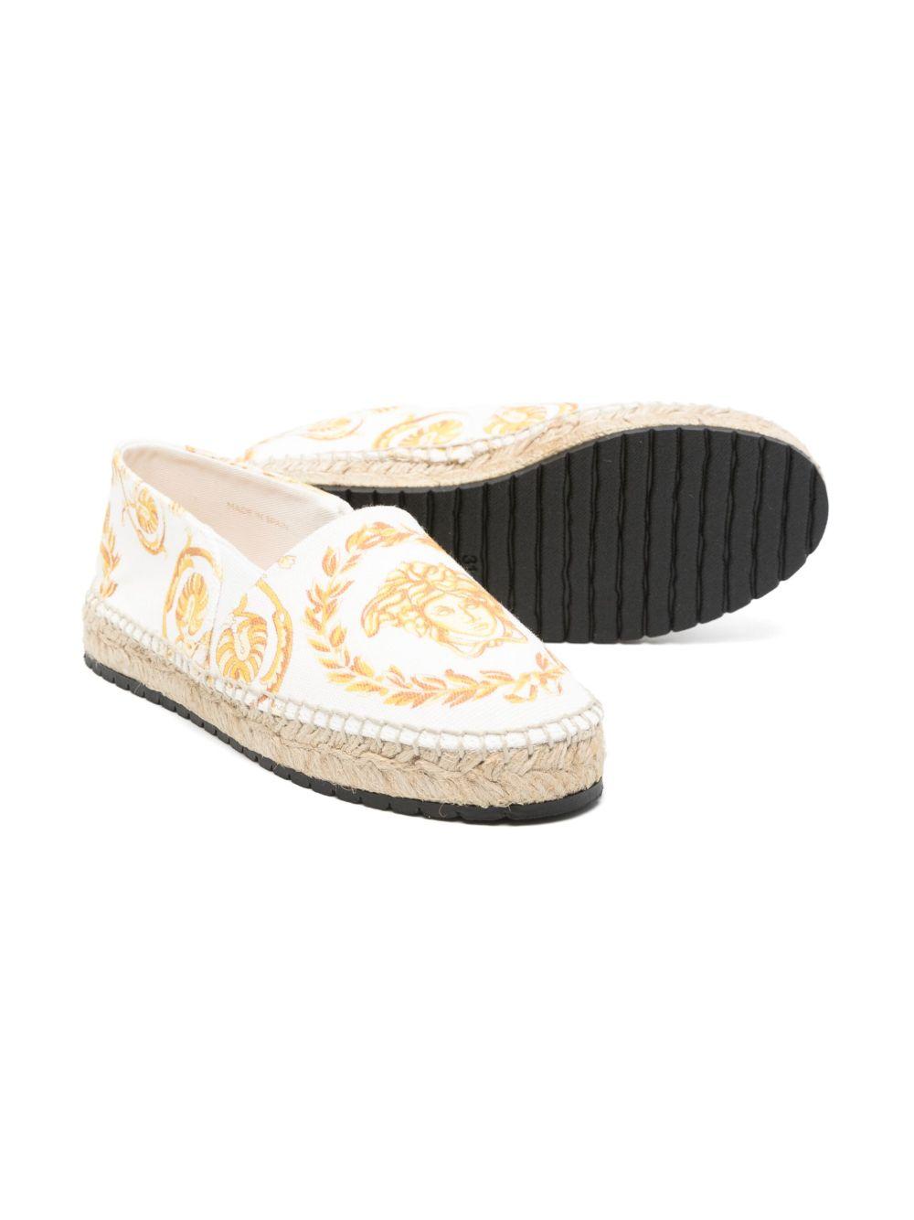 Espadrillas Medusa per bambina Versace Kids bianco con soletta con logo 10180071A12889 2W110 VERSACE KIDS 