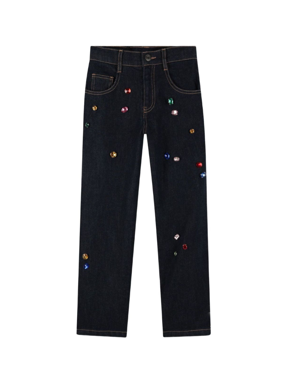Jeans per bambina Marc Jacobs Kids denim con decorazioni di pietre multicolor W60595 Z10 THE MARC JACOBS KIDS 