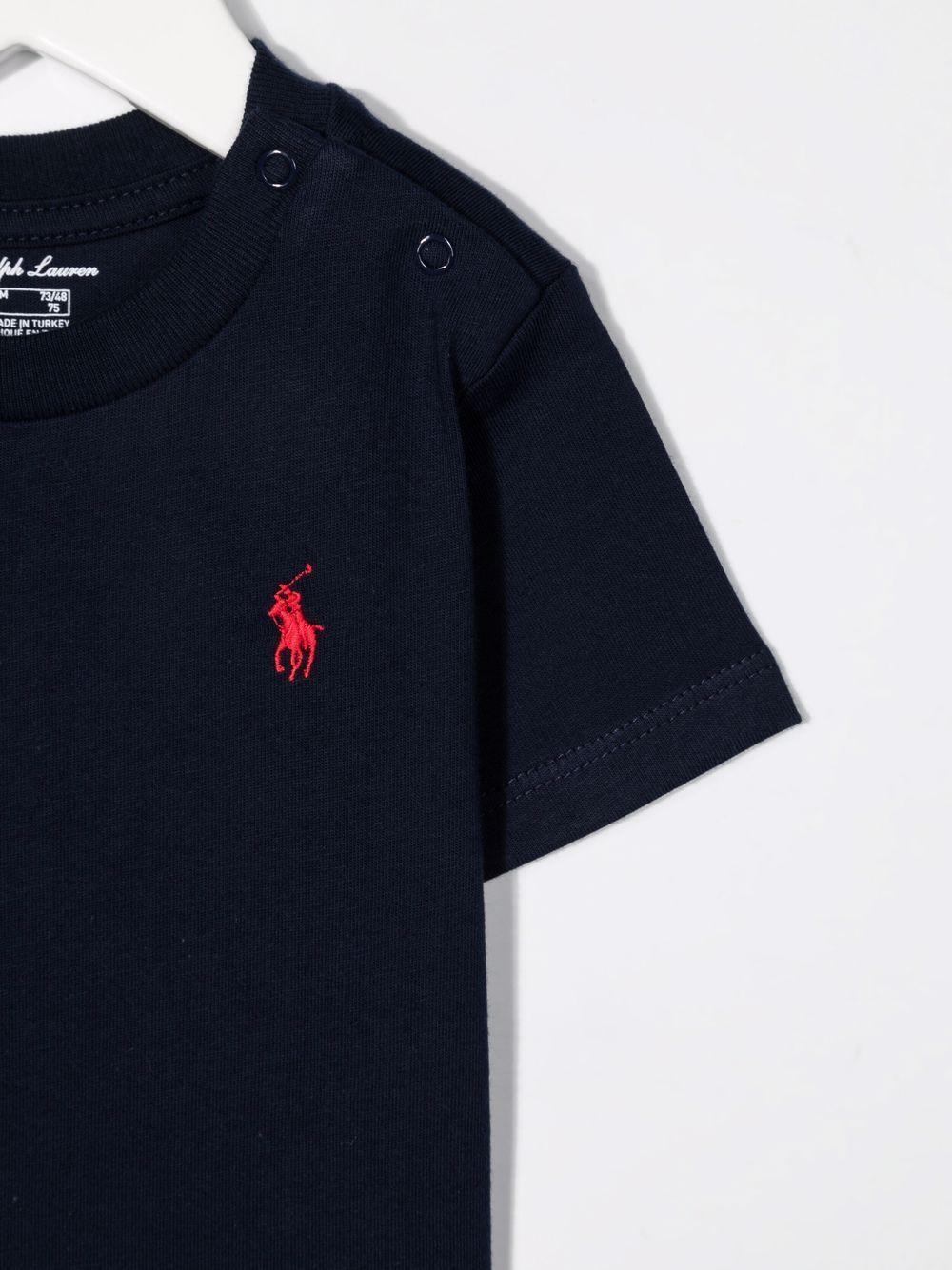 T-shirt con stampa per bambino Ralph Lauren Kids blu con girocollo 832904NB 035 Ralph Lauren kids 