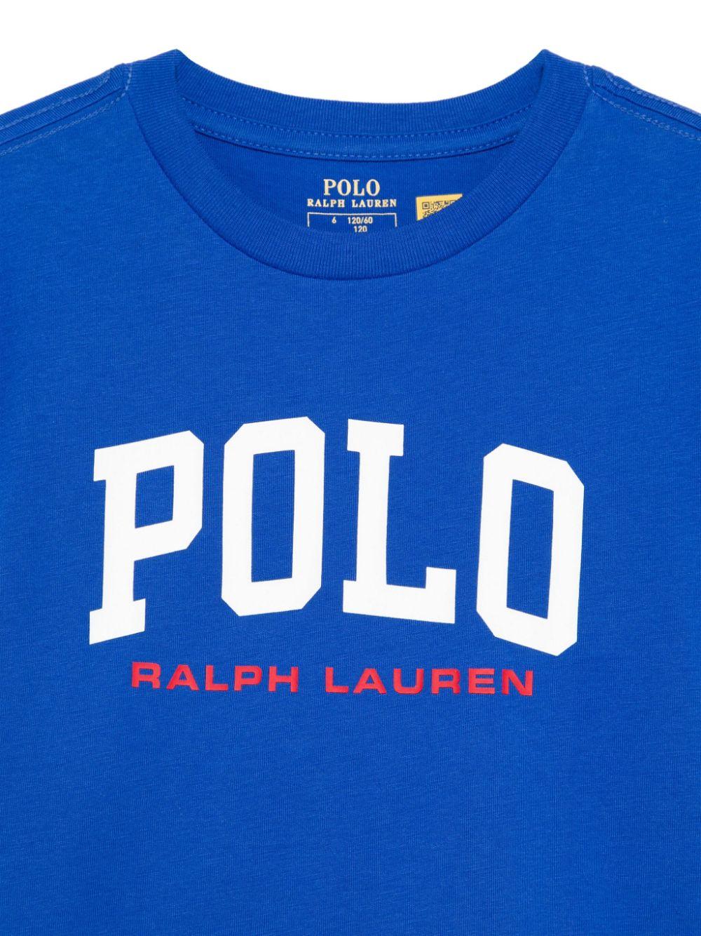 T-shirt per bambino Polo Ralph Lauren Kids blu con stampa logo 958159 001 Ralph Lauren kids 